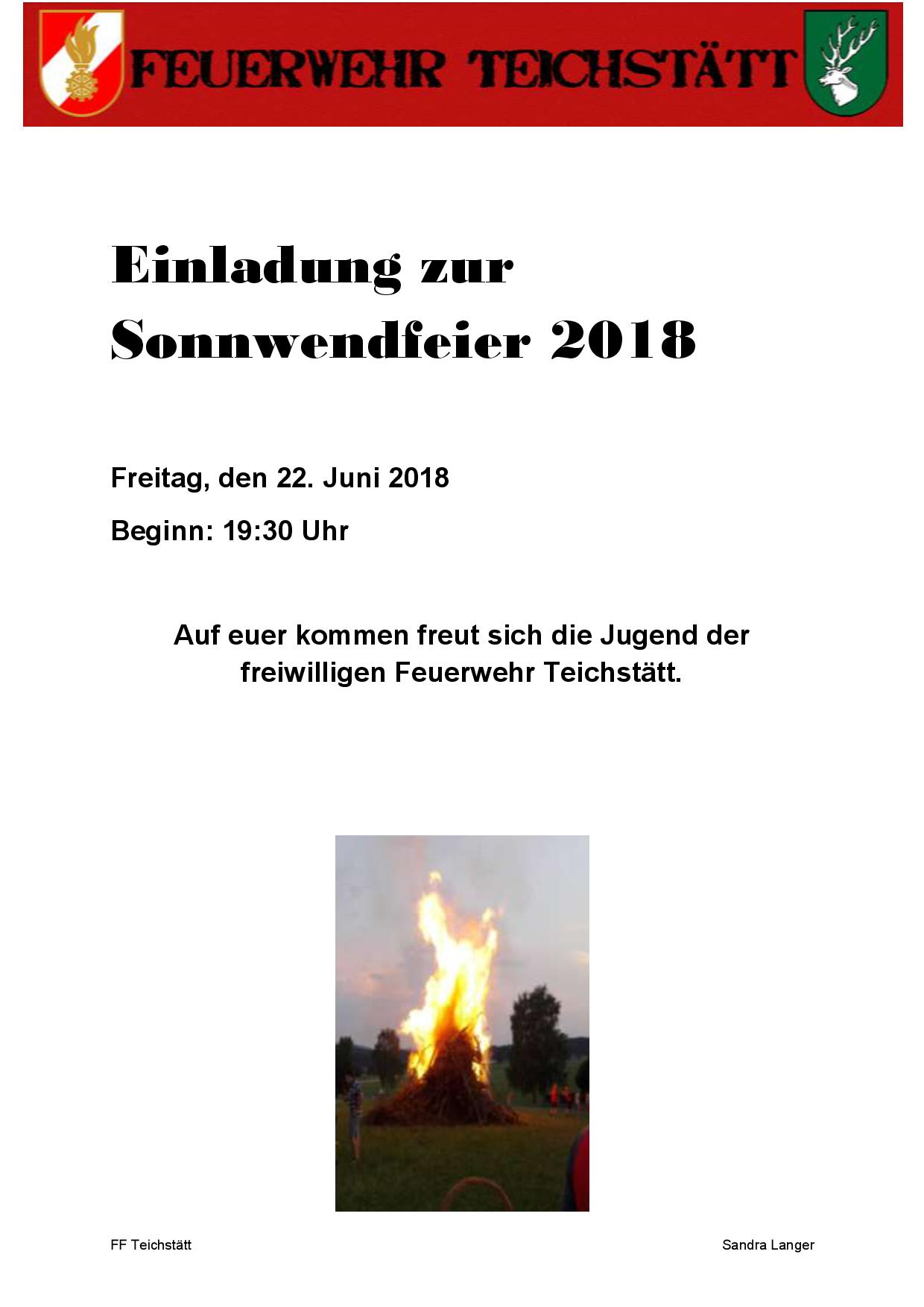 FF-Teichstätt 2018 Sonnwendfeier